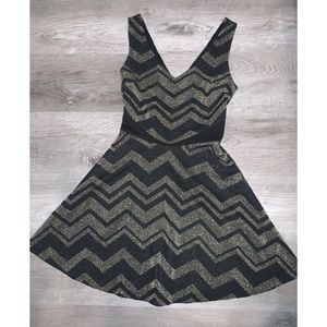Black and gold dress